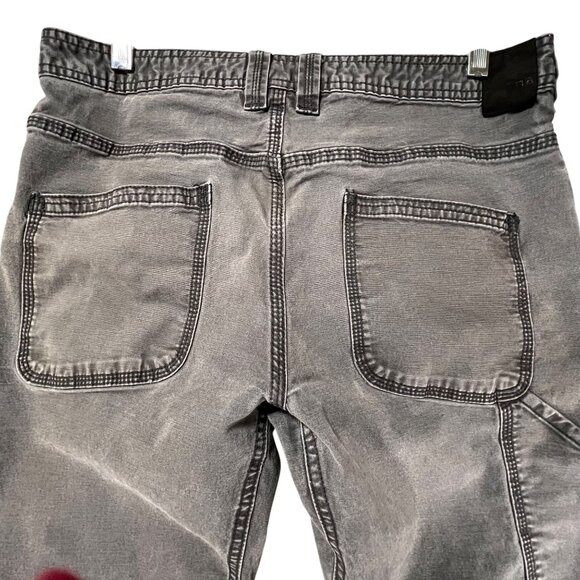 Prana Zion II Gray Slim Fit Jeans Utility Pocket 33x32 Stretch 124977 Hiking - Picture 4 of 13